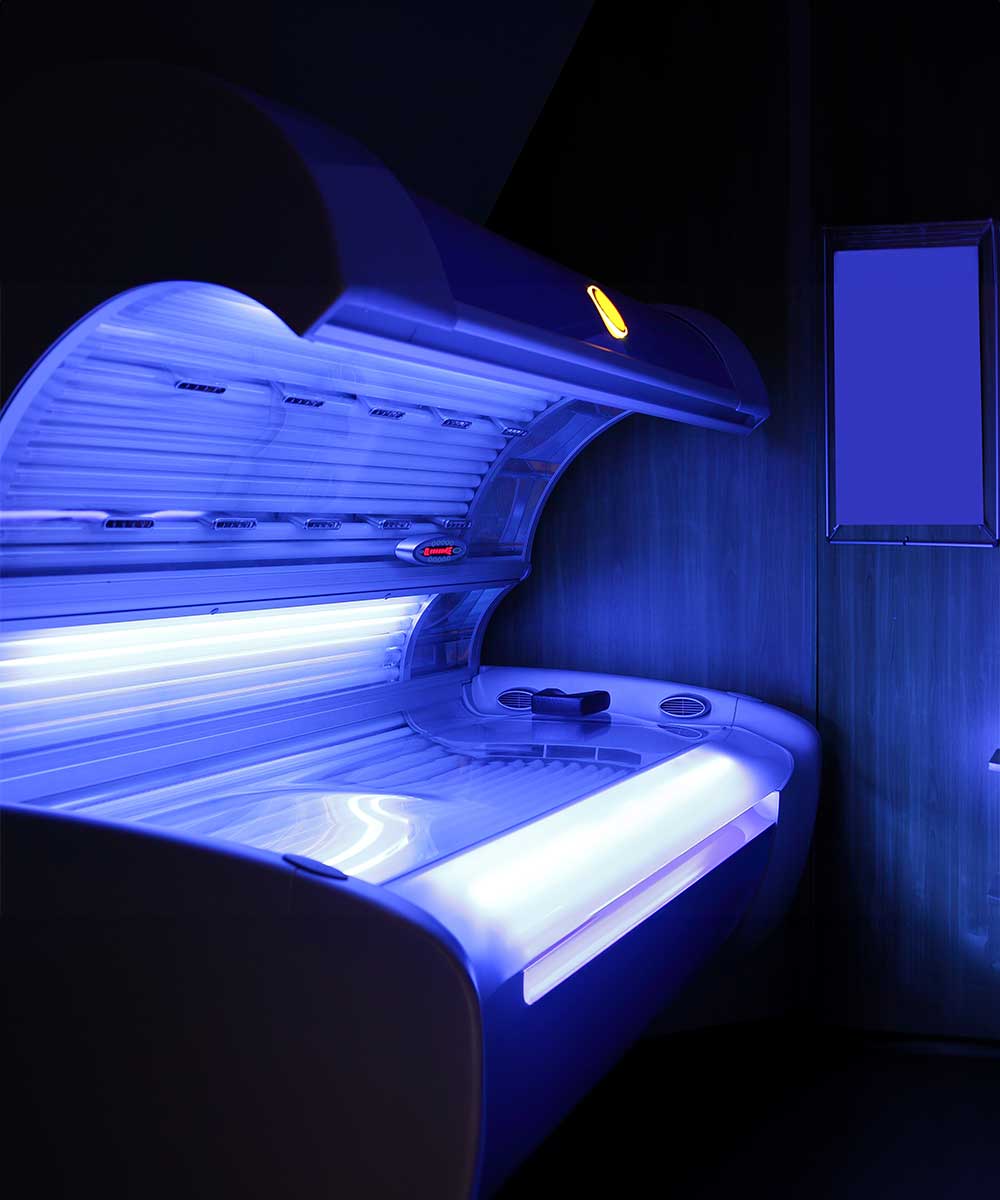 Ett stående solarium